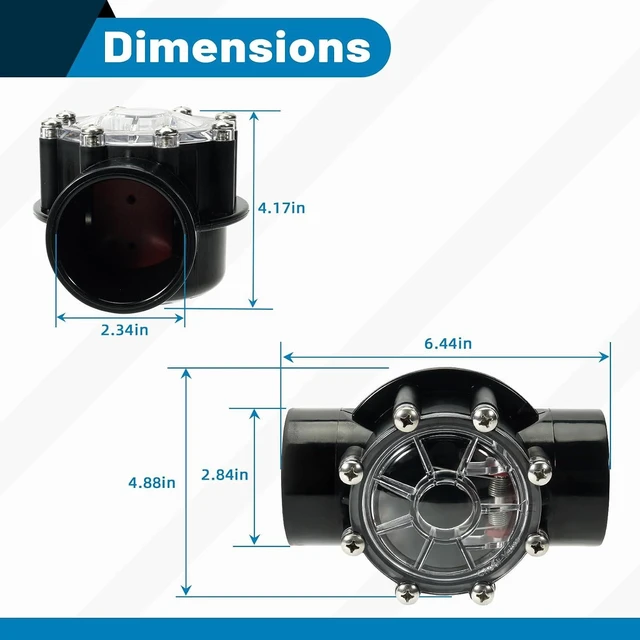 Alt view image 2 of 6 - 7305 Check Valve Replacement for Jandy 2 Inch to 2-1/2-Inch PVC 180-Degree Check Valve, Compatible with Pool and Spa