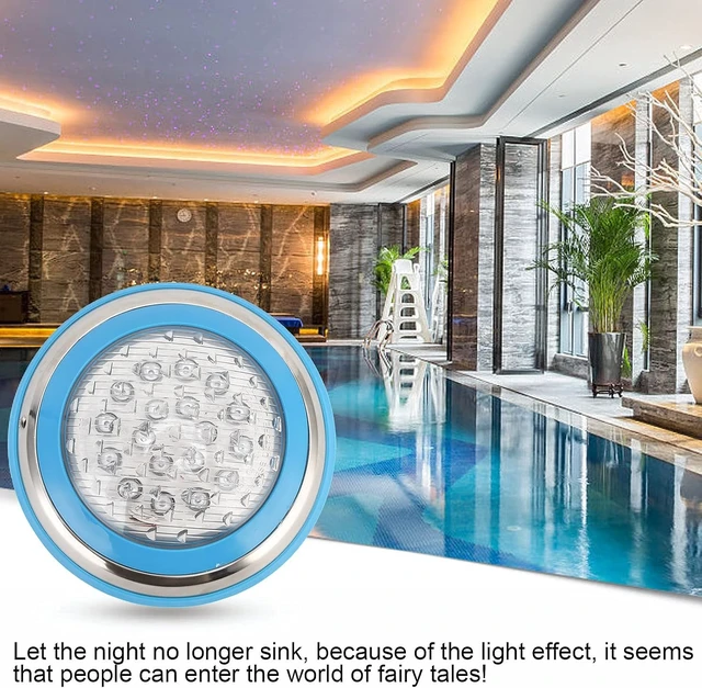 Alt view image 3 of 7 - 12V AC 54W LED Inground Pool Light, IP68 Waterproof, White Light