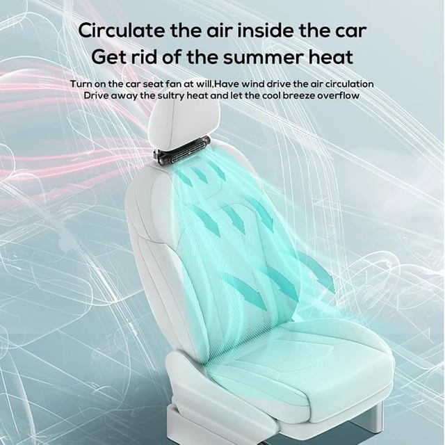 Alt view image 4 of 7 - 2 Pack Mini Portable Backseat Car Fan for Kids Battery Operated Quiet Headrest Neck Cooling Fan, 3 Wind Speeds for All Cars, RV & Truck
