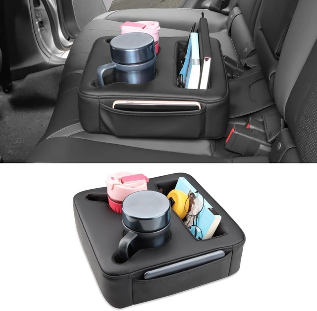 Main image of Backseat Cup Holders for Car & SUV Rear Seat Drinks Holder & Organizer Storage for Car, Couch & Boat, Cup Holder Tray (Black)