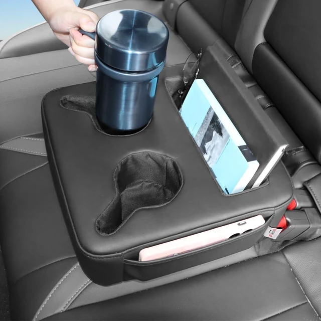 Alt view image 5 of 7 - Backseat Cup Holders for Car & SUV Rear Seat Drinks Holder & Organizer Storage for Car, Couch & Boat, Cup Holder Tray (Black)
