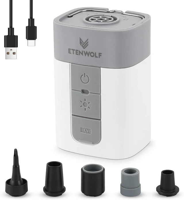 Main image of Air Pump for Inflatables with Camping Light & 10400 mAh Battery