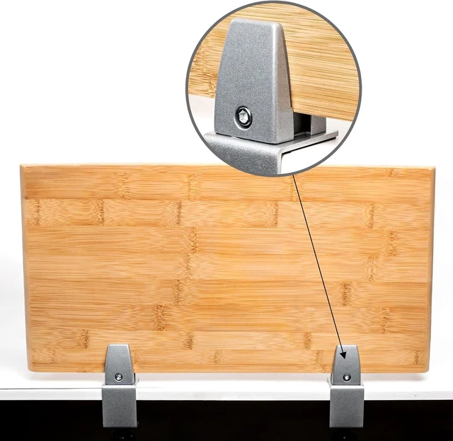 Alt view image 2 of 7 - 6-Pack Desk Shield Clamp for 2-20mm Thick Panels - Adjustable Aluminum Desk Divider Clips, Privacy Panel Clamps for Offices, Stores, Schools