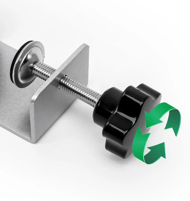Alt view image 6 of 7 - 6-Pack Desk Shield Clamp for 2-20mm Thick Panels - Adjustable Aluminum Desk Divider Clips, Privacy Panel Clamps for Offices, Stores, Schools