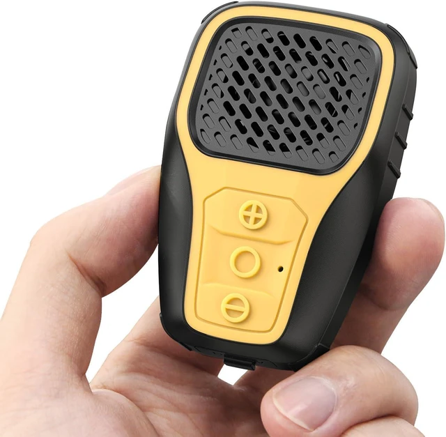 Main image of Clip-On Wearable Bluetooth Speaker IP67 Waterproof, Built-in Mic for Hands-Free Music/Calls, Mini Speaker for Work/Home/Outdoor (Yellow)