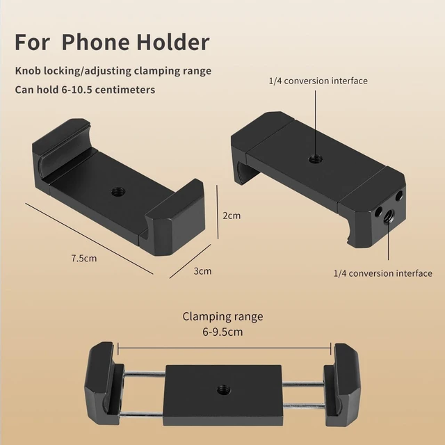 Alt view image 3 of 7 - Wall Mounted Phone Holder with 360° Rotating Magic Arm - Adjustable Metal Base Screw-In for Kitchen, Bedroom & Home, 32-Inch Metal Clip