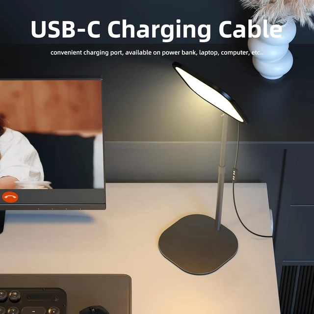 Alt view image 5 of 7 - 10" LED Video Conference Light with Stand & Phone Holder for Zoom, Webcam & Podcast