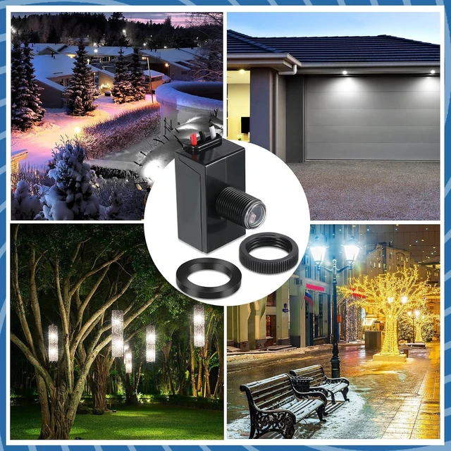 Alt view image 7 of 7 - 12-Pack Dusk-to-Dawn Photocell Sensor for Outdoor Lighting 100-277V Photoelectric Switch, Electric Eye Photo Control for Lamp Post & Outdoor Bulbs