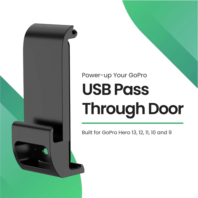 Alt view image 2 of 6 - Pass-Through Door for GoPro Hero 13, 12, 11, 10, 9 Access External Power with USB-C Cable, Weather-Resistant GoPro Accessory, Veteran Owned