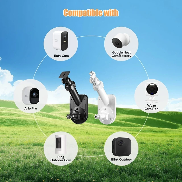 Alt view image 3 of 7 - 2 Pack 2-in-1 Wall Mount for Cameras & Solar Panels, Compatible with Ring & Blink