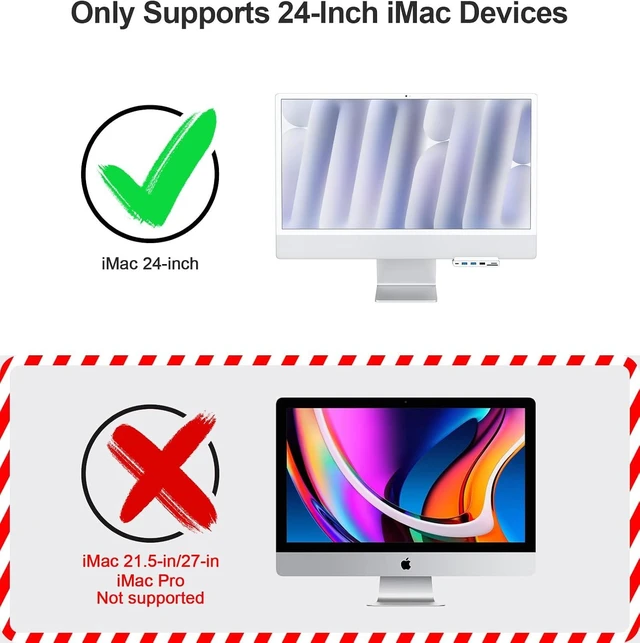 Alt view image 3 of 7 - 8-in-1 iMac USB C Dock Adapter with HDMI 4K@60hz, USB 3.0 5Gbps & SD/TF Card Reader for iMac 24 inch M1/M3/M4