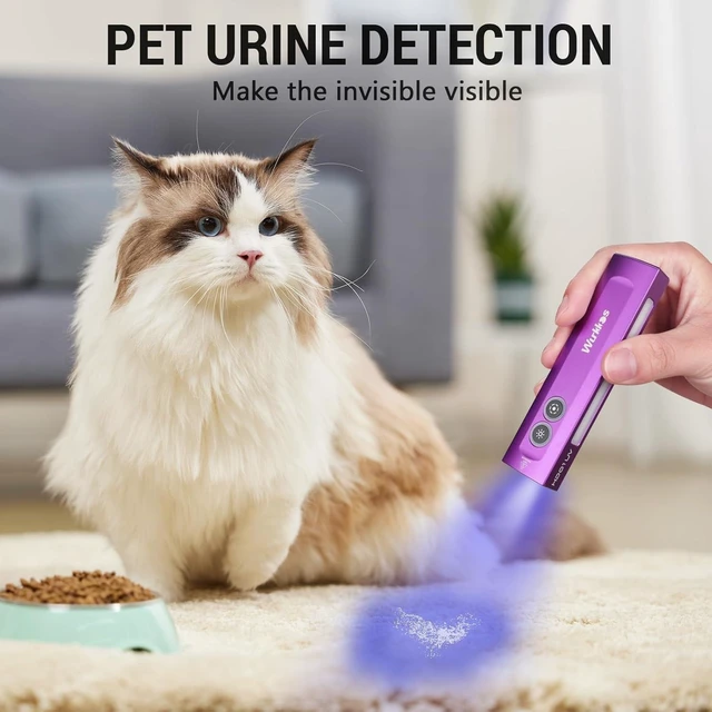 Alt view image 2 of 7 - HD01 Rechargeable EDC UV Flashlight, 365nm UV Light, 1200 Lumens Flat Flashlight with RGB, Pocket Light for Emergency & Pet Urine Detection (Purple)