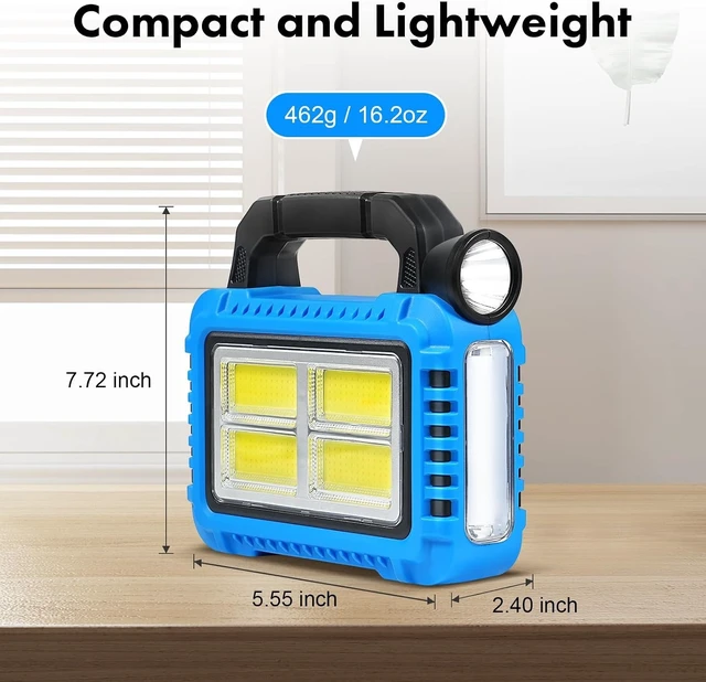 Alt view image 3 of 6 - 4-Pack Solar Lantern LED Flashlight Portable Rechargeable Camping Tent Lights for Power Outages, Emergency, Hurricane & Survival Kits