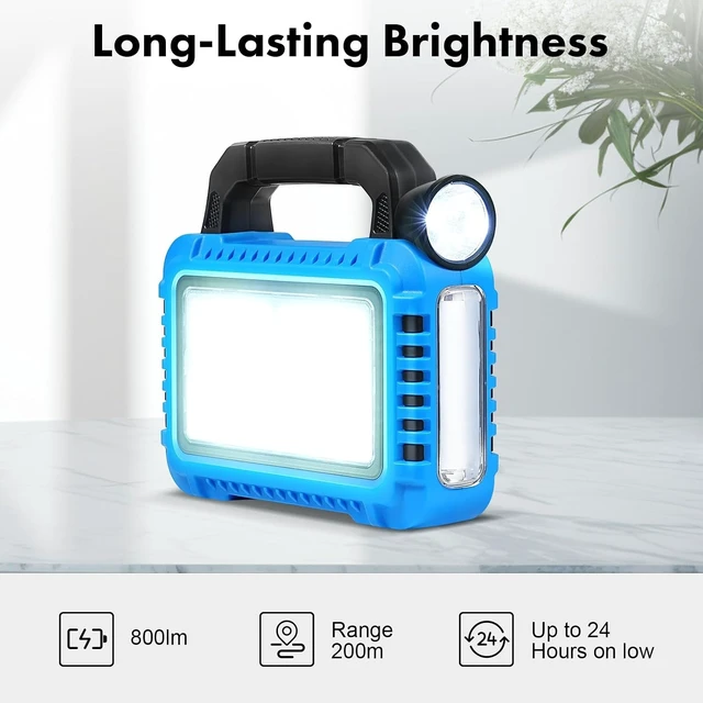 Alt view image 5 of 6 - 4-Pack Solar Lantern LED Flashlight Portable Rechargeable Camping Tent Lights for Power Outages, Emergency, Hurricane & Survival Kits