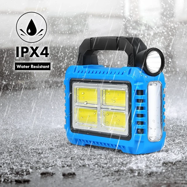 Alt view image 6 of 6 - 4-Pack Solar Lantern LED Flashlight Portable Rechargeable Camping Tent Lights for Power Outages, Emergency, Hurricane & Survival Kits