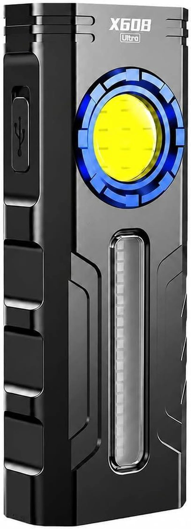 Main image of 2800 Lumen Rechargeable Magnetic EDC Flashlight LED Clip-On Pocket Light with RGB & UV Lights for Outdoor, Camping & Working (X608 Ultra)