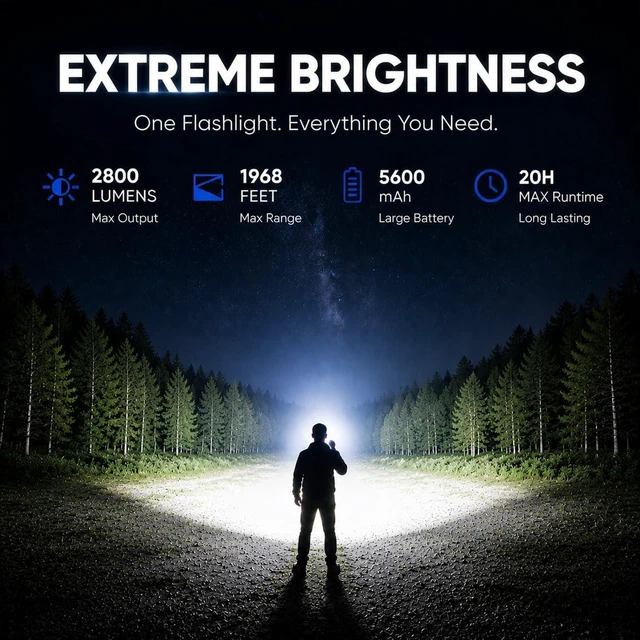 Alt view image 2 of 7 - 2800 Lumen Rechargeable Magnetic EDC Flashlight LED Clip-On Pocket Light with RGB & UV Lights for Outdoor, Camping & Working (X608 Ultra)