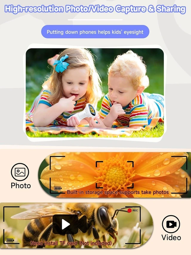 Alt view image 4 of 7 - Microscope for Kids, 1000X Handheld Digital Miniscope with 2.0" Screen, Portable Pocket Education Toy Birthday Gift for Age 3-10 Girls & Boys