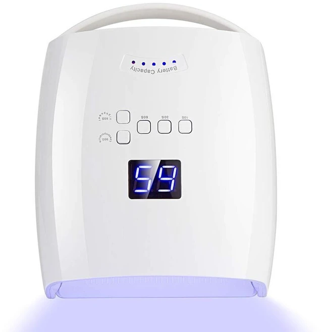 Main image of 48W Rechargeable UV LED Nail Lamp Cordless Professional Gel Nail Art Light & Manicure Tool for Home and Salon (White)