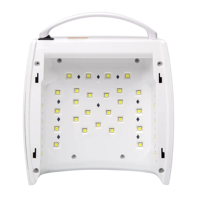 Alt view image 3 of 7 - 48W Rechargeable UV LED Nail Lamp Cordless Professional Gel Nail Art Light & Manicure Tool for Home and Salon (White)