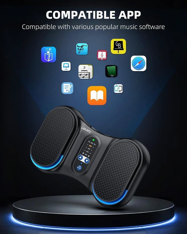 Alt view image 2 of 7 - Wireless Bluetooth Page Turner for iPad, Tablets, Android & iOS Phones Silent USB iPad Foot Pedal for Musicians' Hands-Free Sheet Music Control