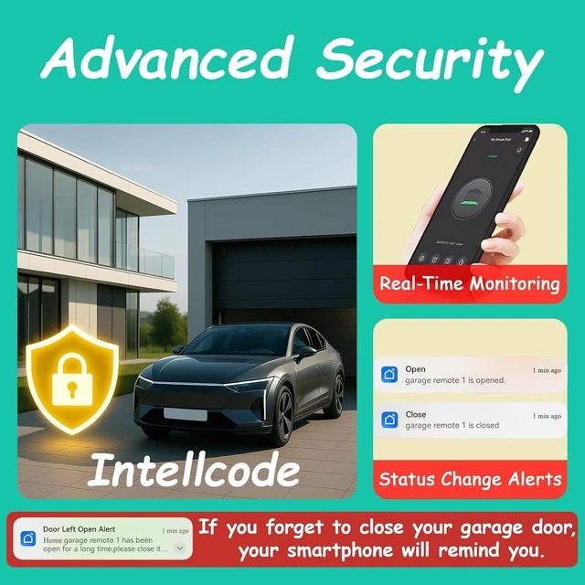 Alt view image 5 of 7 - Smart Garage Door Opener Remote, Compatible with Genie Overhead Door Garage Door Opener, Alexa Google Home iPhone Siri WiFi