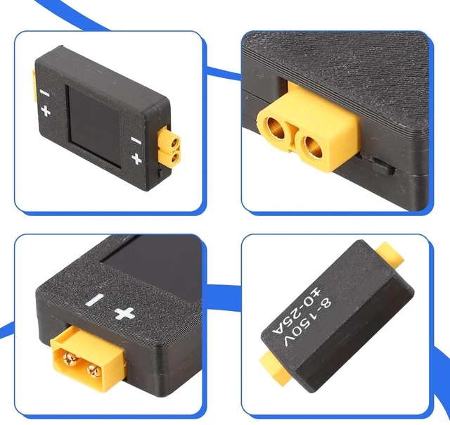 Alt view image 7 of 7 - Digital Power Meter, 8-150V 25A/50A Battery Tester for XT60, RC LiPo Discharge Monitor