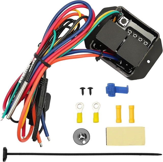 Main image of 12V/24V Digital Radiator Fan Controller Switch, Adjustable Temperature Range, Dual Electric Fan Controller, Thermatic Fan Switch Kit, Replaces #0444