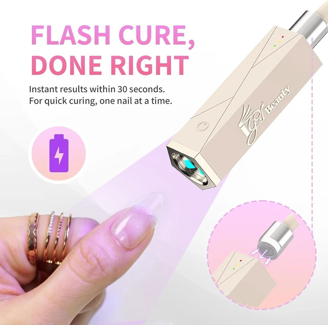 Alt view image 2 of 6 - PRO-X Mini LED Nail Lamp Portable USB-C Rechargeable Flash Cure Light, Flexible Multi-Arm Design with Hands-Free Sensor, Cordless Nail Curing Lamp