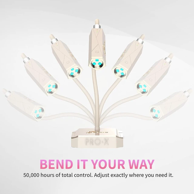Alt view image 3 of 6 - PRO-X Mini LED Nail Lamp Portable USB-C Rechargeable Flash Cure Light, Flexible Multi-Arm Design with Hands-Free Sensor, Cordless Nail Curing Lamp