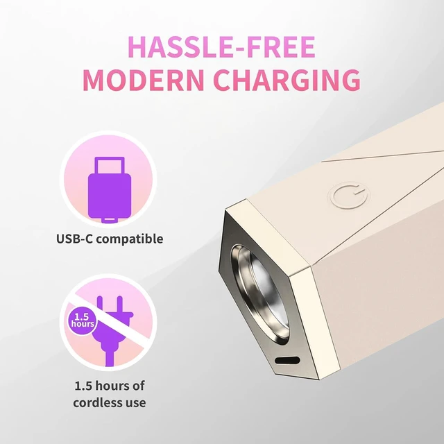 Alt view image 5 of 6 - PRO-X Mini LED Nail Lamp Portable USB-C Rechargeable Flash Cure Light, Flexible Multi-Arm Design with Hands-Free Sensor, Cordless Nail Curing Lamp