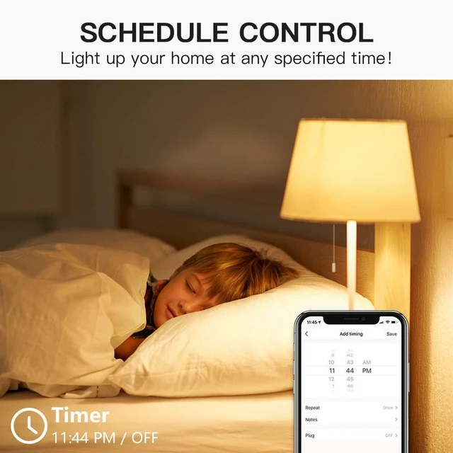 Alt view image 3 of 5 - 2-Pack Outdoor Smart Dimmer Plug Works with Alexa & Google Assistant, Remote Light Dimmer, Max 400W, IP44 Waterproof for Outdoor, Floor & Table Lamps