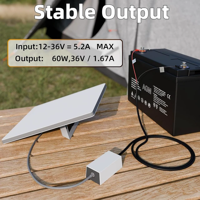 Alt view image 3 of 7 - Starlink Mini Battery Adapter 12V-24V to 36V DC Step-Up Converter, Portable Power Supply for RV, Camping & Boat