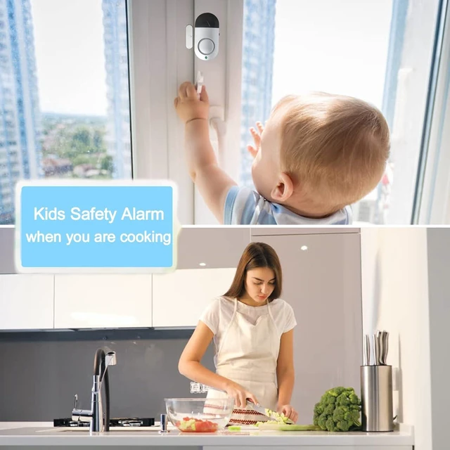 Alt view image 4 of 6 - Window & Door Alarm Sensors for Home Security 120dB Pool Door Alarm for Kids Safety (8 Pack)