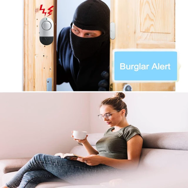 Alt view image 5 of 6 - Window & Door Alarm Sensors for Home Security 120dB Pool Door Alarm for Kids Safety (8 Pack)