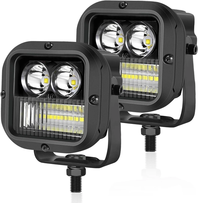 Main image of 3-Inch Off-Road LED Pod Light Cube CREE Combo Square Driving/Reverse Ditch Lights, Backup Light Bar Pods for Truck, Pickup, ATV, UTV & Marine