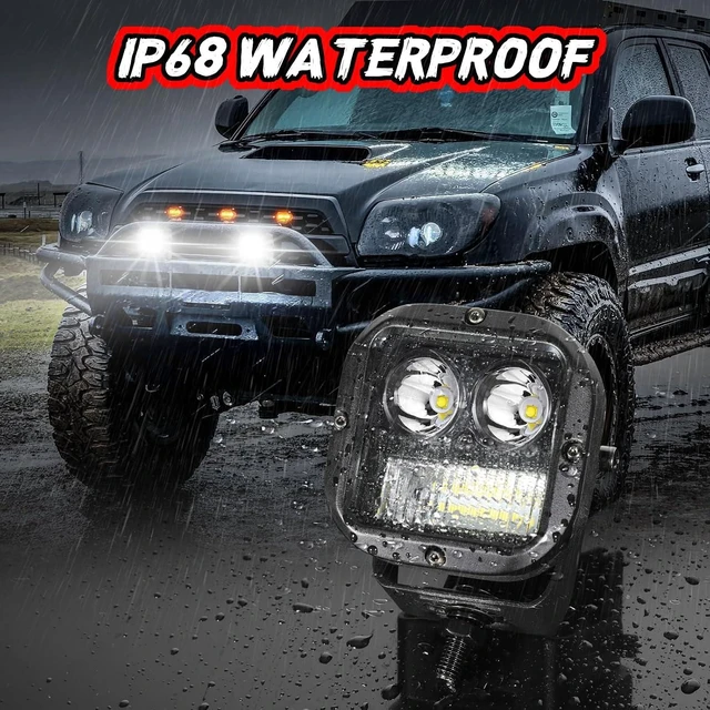 Alt view image 6 of 7 - 3-Inch Off-Road LED Pod Light Cube CREE Combo Square Driving/Reverse Ditch Lights, Backup Light Bar Pods for Truck, Pickup, ATV, UTV & Marine