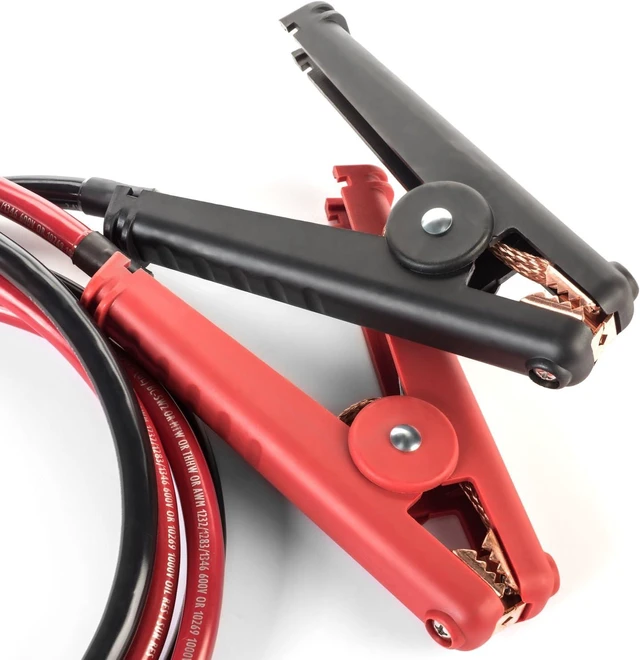 Alt view image 2 of 7 - Preassembled 4 AWG 3-Foot Alligator Clamp Battery Cable Set with 5/16 Inch Ring Terminal Made in The USA