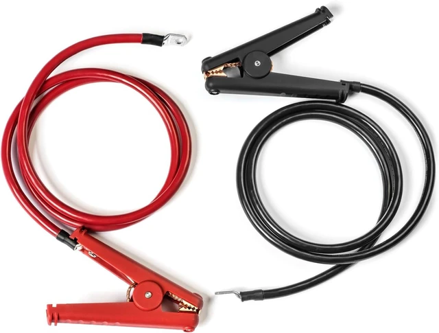 Alt view image 3 of 7 - Preassembled 4 AWG 3-Foot Alligator Clamp Battery Cable Set with 5/16 Inch Ring Terminal Made in The USA