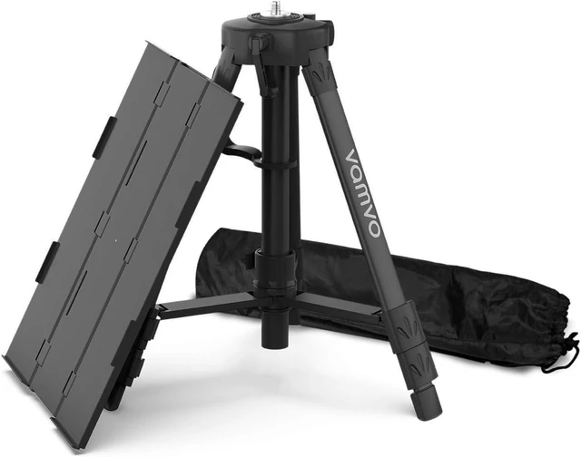 Alt view image 7 of 7 - Portable Adjustable Projector Stand Aluminum Tripod Floor Stand & Laptop/DJ Equipment Holder Mount for Home Theater or Stage (Black)