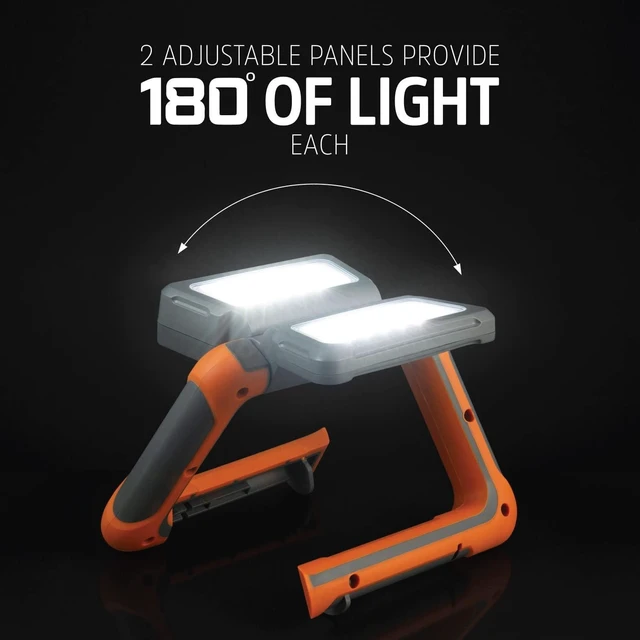 Alt view image 3 of 7 - Bright Multi-Panel Rechargeable LED Lantern, Water-Resistant Camping Work Light with Micro-USB Charging Cable, Pack of 1