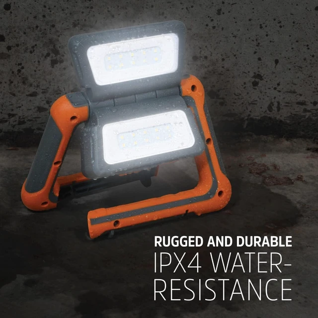 Alt view image 2 of 7 - Bright Multi-Panel Rechargeable LED Lantern, Water-Resistant Camping Work Light with Micro-USB Charging Cable, Pack of 1