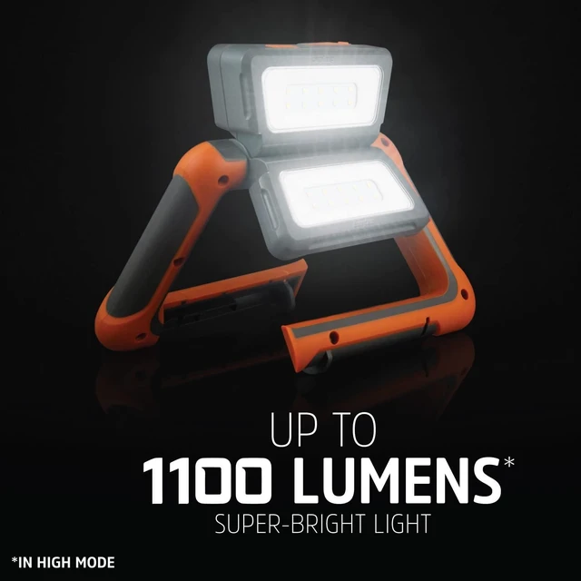 Alt view image 4 of 7 - Bright Multi-Panel Rechargeable LED Lantern, Water-Resistant Camping Work Light with Micro-USB Charging Cable, Pack of 1