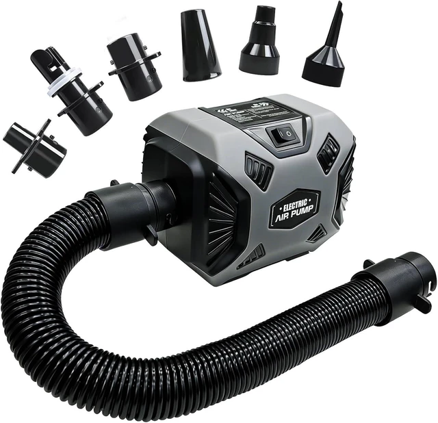 Main image of 600W High-Power Air Pump for Inflatable Pool Toys, AC 110-120V with 6 Nozzles for Air Mattresses, Pool Floats, Rafts, Gymnastics Mats & Air Bed