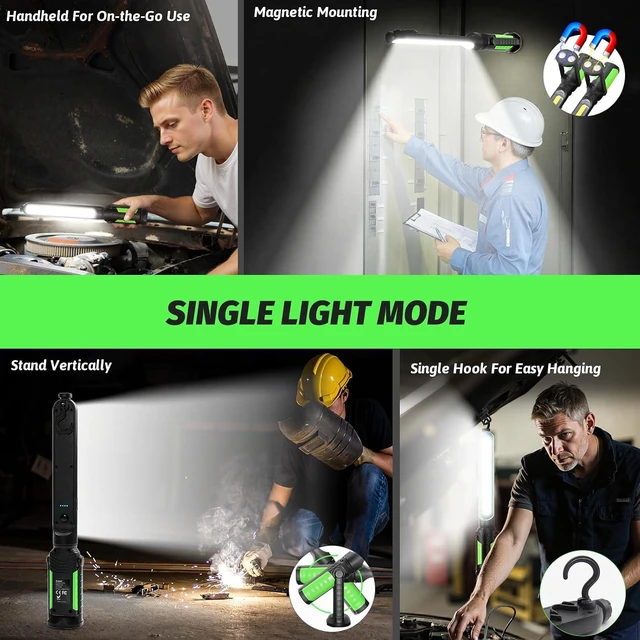 Alt view image 2 of 7 - 2400LM Rechargeable 2-in-1 Magnetic Light Bar with Motion Sensor, Underhood Mechanic Work Light for Auto Repair, Inspection, Garage & Emergency