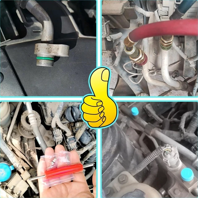 Alt view image 7 of 7 - 4-Set Car A/C Repair Kit 270pcs O-Ring Seals, 102PCS A/C Valve Cores, 77pcs Charging Port Dust Caps & 45pcs Compressor Gasket Seals (494PCS)