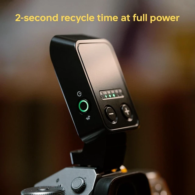 Alt view image 4 of 7 - Vintage Z2 TTL Foldable Mini Camera Flash for Nikon (GN6) 700 Full-Power Flashes, 2s Recycle, USB-C Charging, 5 Levels (Z2-N)