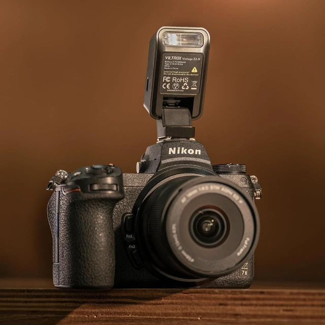 Alt view image 6 of 7 - Vintage Z2 TTL Foldable Mini Camera Flash for Nikon (GN6) 700 Full-Power Flashes, 2s Recycle, USB-C Charging, 5 Levels (Z2-N)