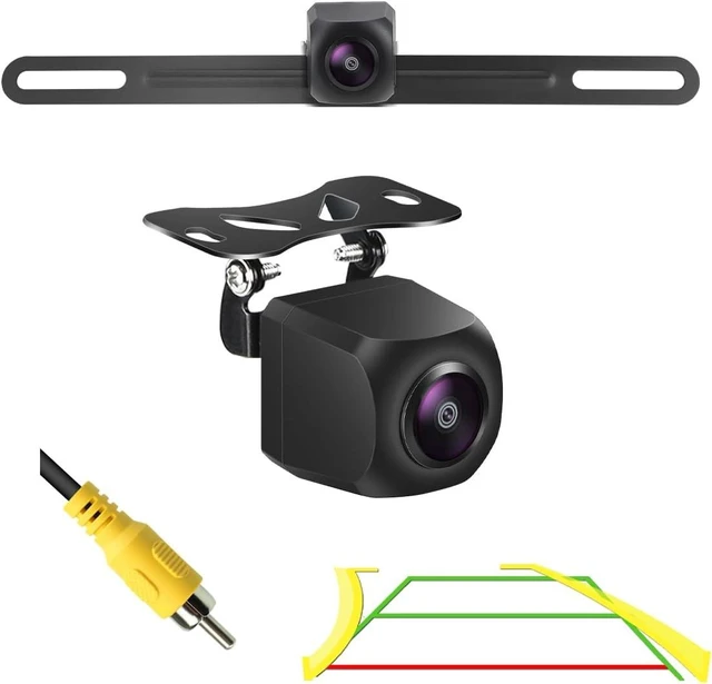 Main image of 2-in-1 AHD 1080P License Plate Backup Camera with Trajectory Rear View License Plate Frame Cam for Car, Truck, SUV, Minivan, Camper, RV & Pickup