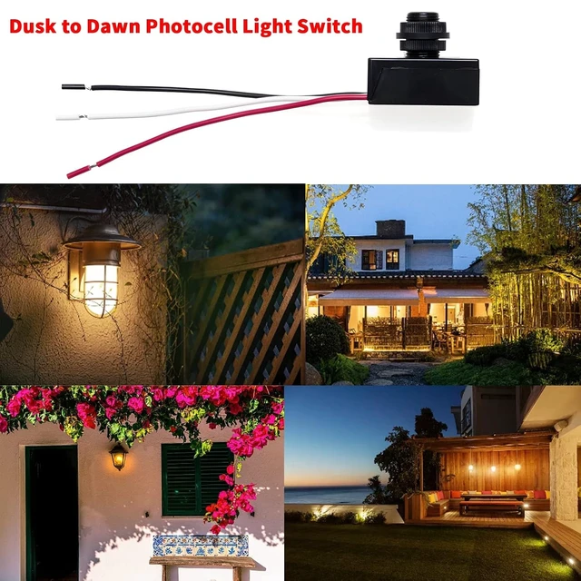 Alt view image 6 of 6 - DC 8-50V Photoelectric Switch, 5 Pack - Dusk to Dawn Photocell Light Sensor Auto ON/OFF Switch, 12V/24V/36V/48V for Lighting Systems